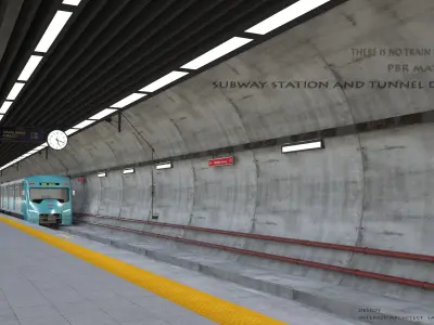  EUROPEAN MODEREN    STATION AND TUNNEL DESIGN 3D model