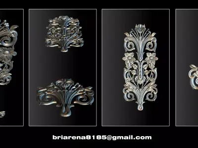 3D STL Models CNC Router - Carved decor 3D print model