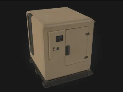 Metal Utility Box  Durable Industrial Storage Unit 3D model