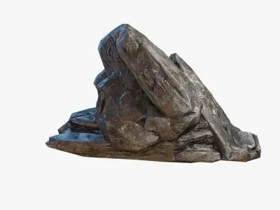 Sea Rock 1 PBR Low-poly 3D model