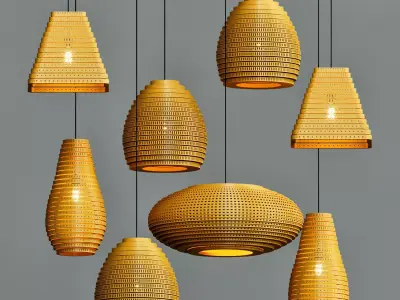 China wood pendant lapm 3D model