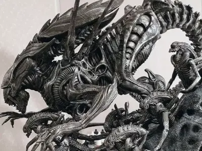 alien High Detail 3D print model 3D print model