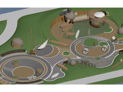 Natural Texture Play Area 3D model