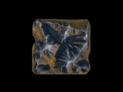 3d Model Mountain Range Barrier  3D model