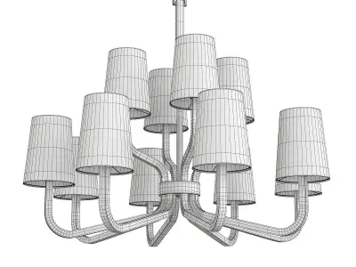 Reagan Chandelier Low-poly 3D model