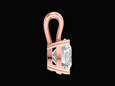 Luxury Round Solitaire Pendant Jewelry Model  42a  3D print model