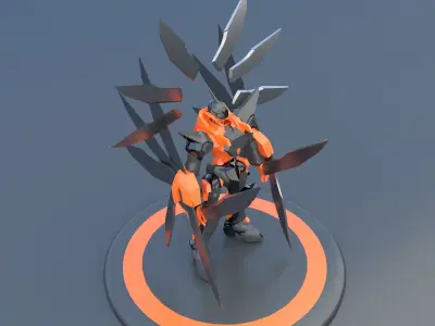 Mech Robot Cyborg EvolutIon stage THREE 3D model