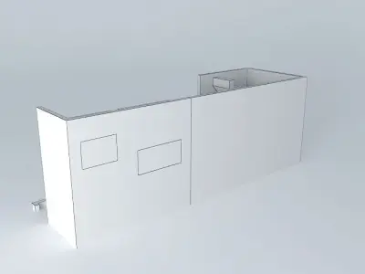 Bikinis building with two windows Free 3D model