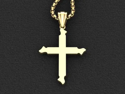 Cross Light Gold 3CP054 3DM STL 3D model