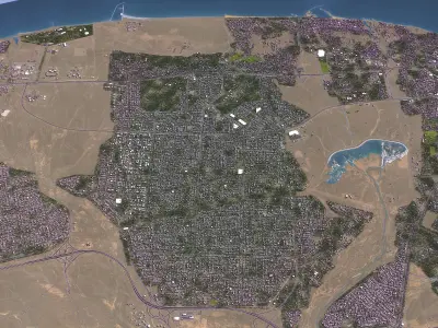 Sultan Haitham City - Topography Terrain 3D Model 3D Model Pack