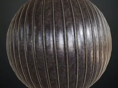 Industrial Galvanized Corrugated Steel PBR Seamless Texture