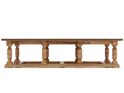 Castle Style Dining Table 3D model