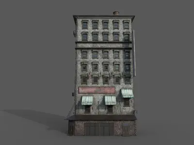  3-10 Old New york buildings Hotel 1930  3D model