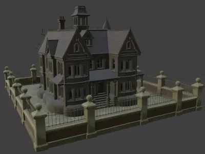 Haunted House 3d Model 3D model