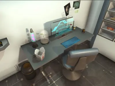 Sci-Fi Room Low-poly 3D model