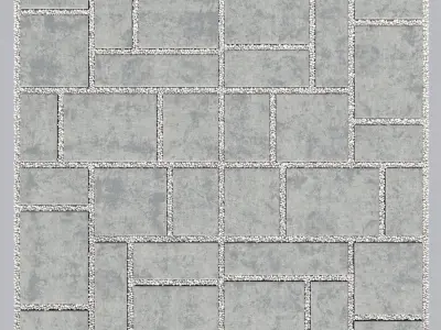 Paving tile pebble low oval n5 3D model