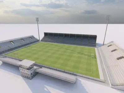 Football Stadium-American football 3D model