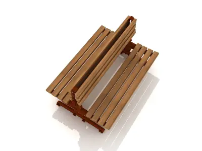  3D model Outdoor Binary Bench 16 3D model