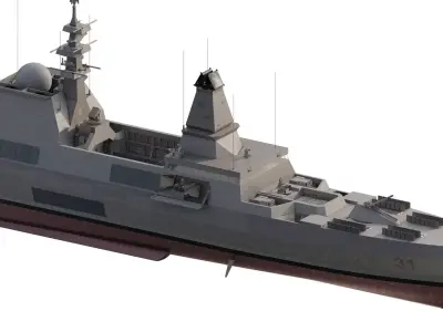 GREEK ADVANCED NAVY DESTROYER 3D model