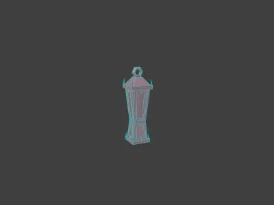 Witcher Lantern Low-poly 3D model