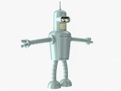 Bender Bending Rodriguez - Rigged 3D model