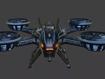 Hexacopter Drone 3D Model 3D model