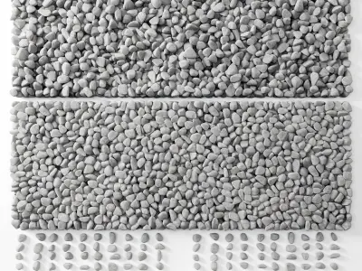 Pebble splinter decor Big kit n1 3D model