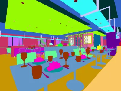 Business Restaurant - Coffee - Banquet  203 3D model
