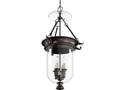 Feiss Luminary 4-Light Oil Rubbed Bronze Hall Chandelier 3D model