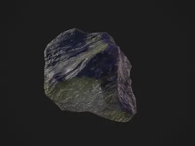 Lowpoly Rock - 2 texture variants Low-poly 3D model