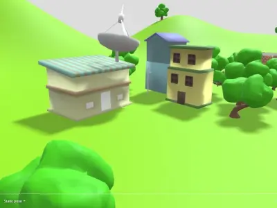 Motu patlu furfari nager village town 3D model