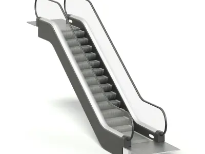 Short Escalator 3D Model 3D model