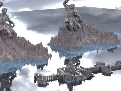 Mountain City of the Gods 3D model