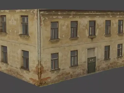 Old house Low-poly 3D model 12