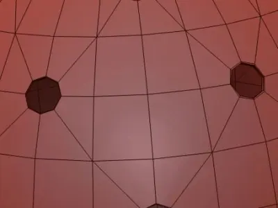 Brass and Black Spheres Large Mobile Chandelier 3D model