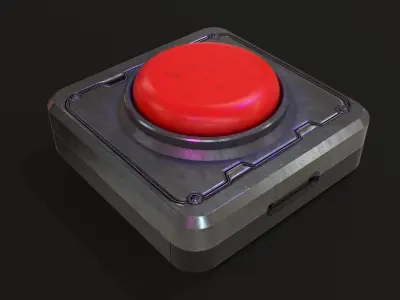 Sci Fi Red Button 3D model
