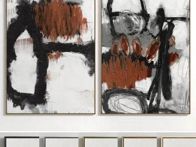 Plaster Photo Frame Collections 5 3D Model Pack