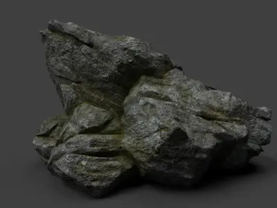 Rock 7-7 Low-poly 3D model