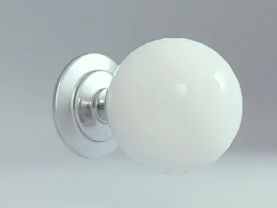 Wall Lamp Single White 3 3D model
