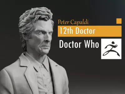 Peter Capaldi - 12th Doctor - Doctor Who 3D print model