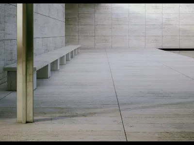 Mies Van Der Rohe Barcelona Pavilion - Third - Seventh 3D Scene 3D model