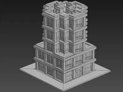 House Voxel - 15 Low-poly 3D model