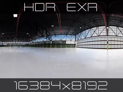 HDRI - Airplane Hangar Interior 12 Texture