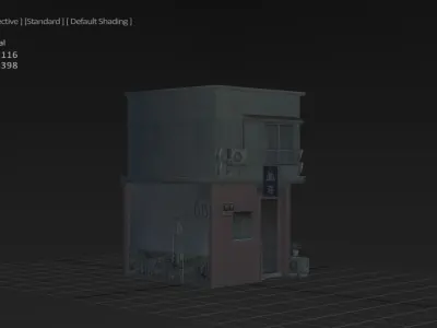Japanese Street Old House 3D model