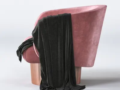 Rotunda Chair Low-poly 3D model