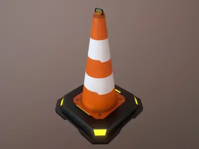 Sci-Fi Traffic Cone 3D model