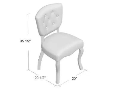 Fairfield Tufted Velvet Side Chair 3D model