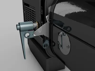 Follow-Spotlight stage light with wire 3D model