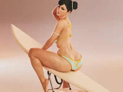 Chun-Li Surf 3D print model