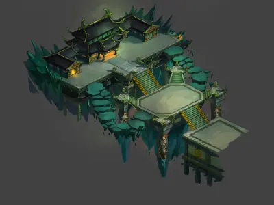 Game Underground Palace - Si San Gong 01 3D model
